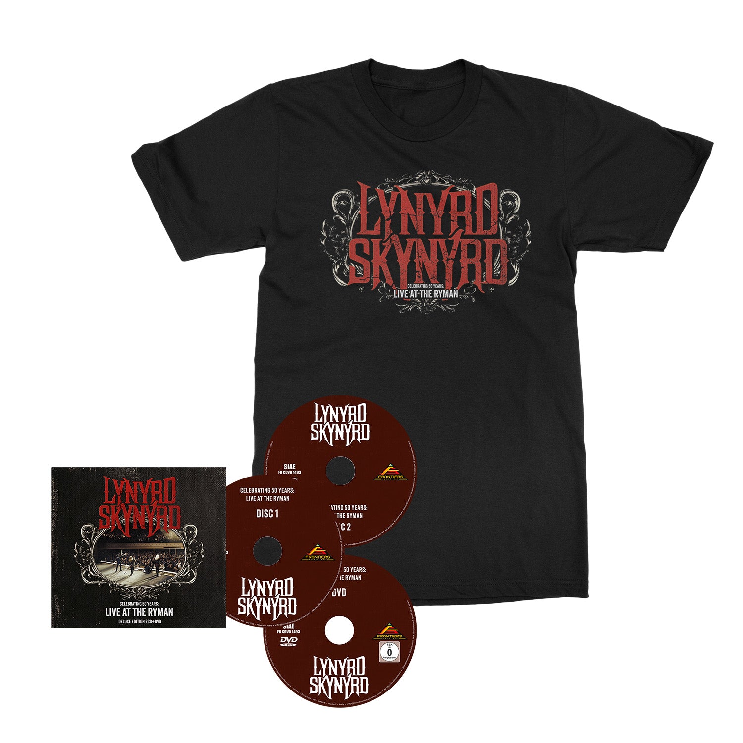 Lynyrd Skynyrd - Celebrating 50 Years - Live At The Ryman - 2xCD/DVD Merch Bundle