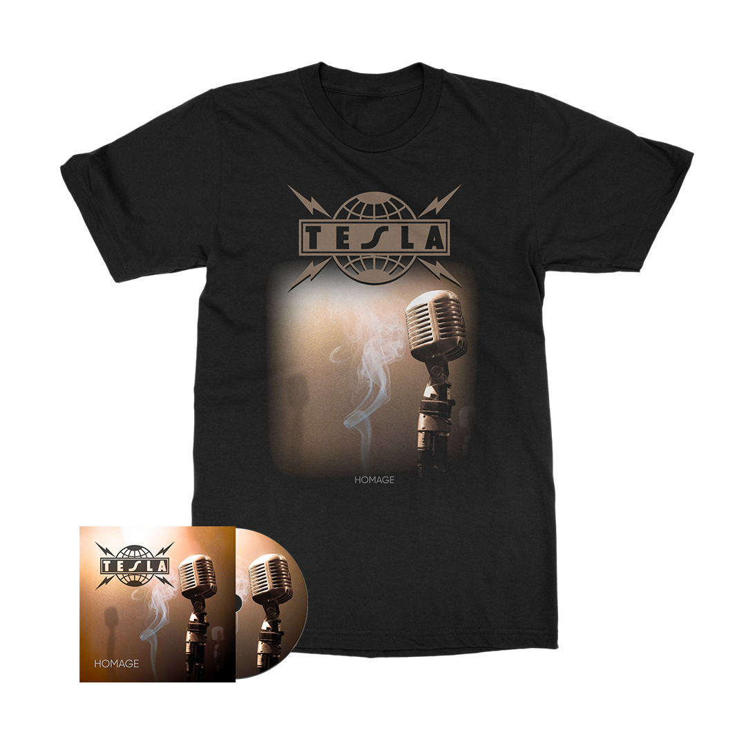 Tesla - Homage - T-Shirt + CD Fan Pack