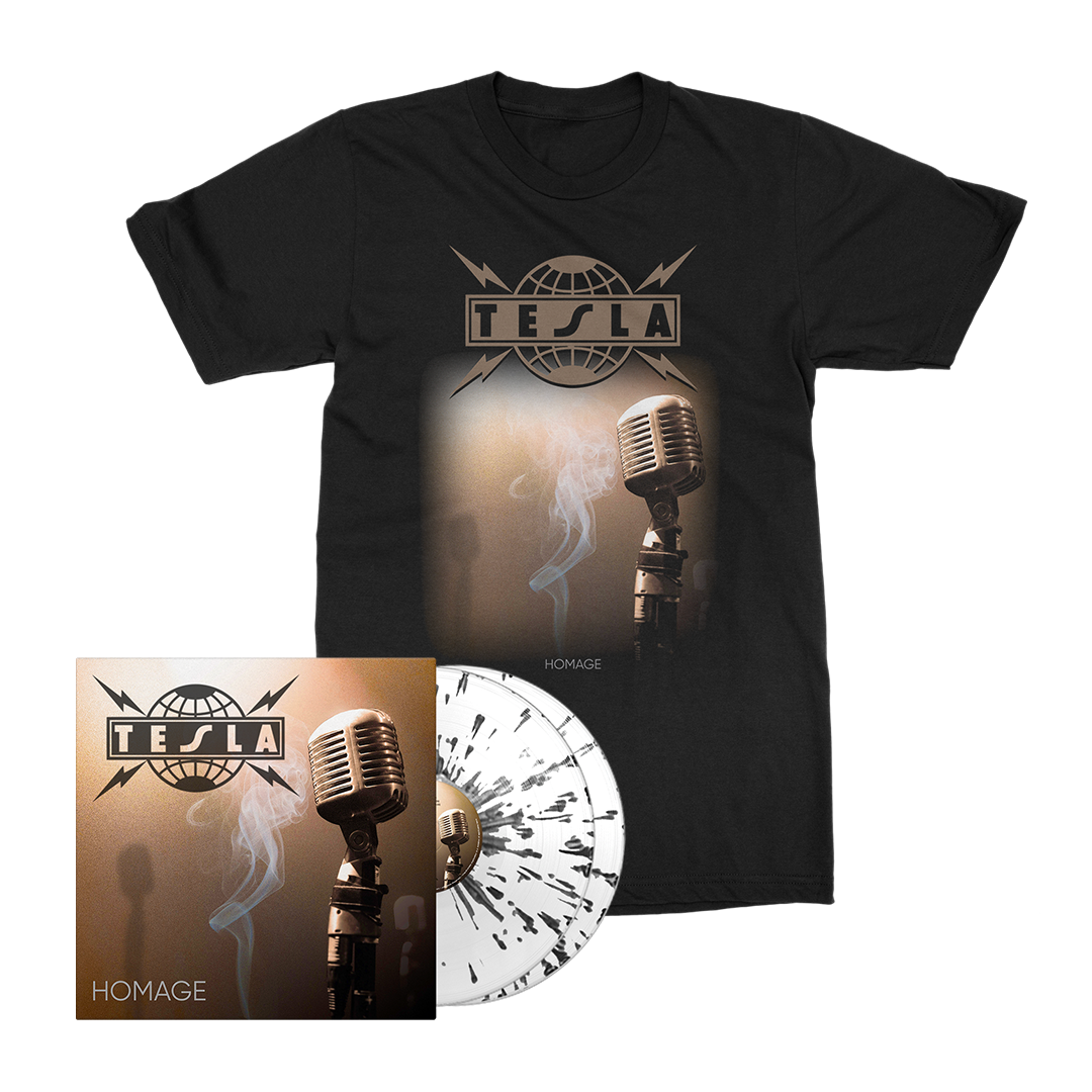 Tesla - Homage - T-Shirt + LP Fan Pack