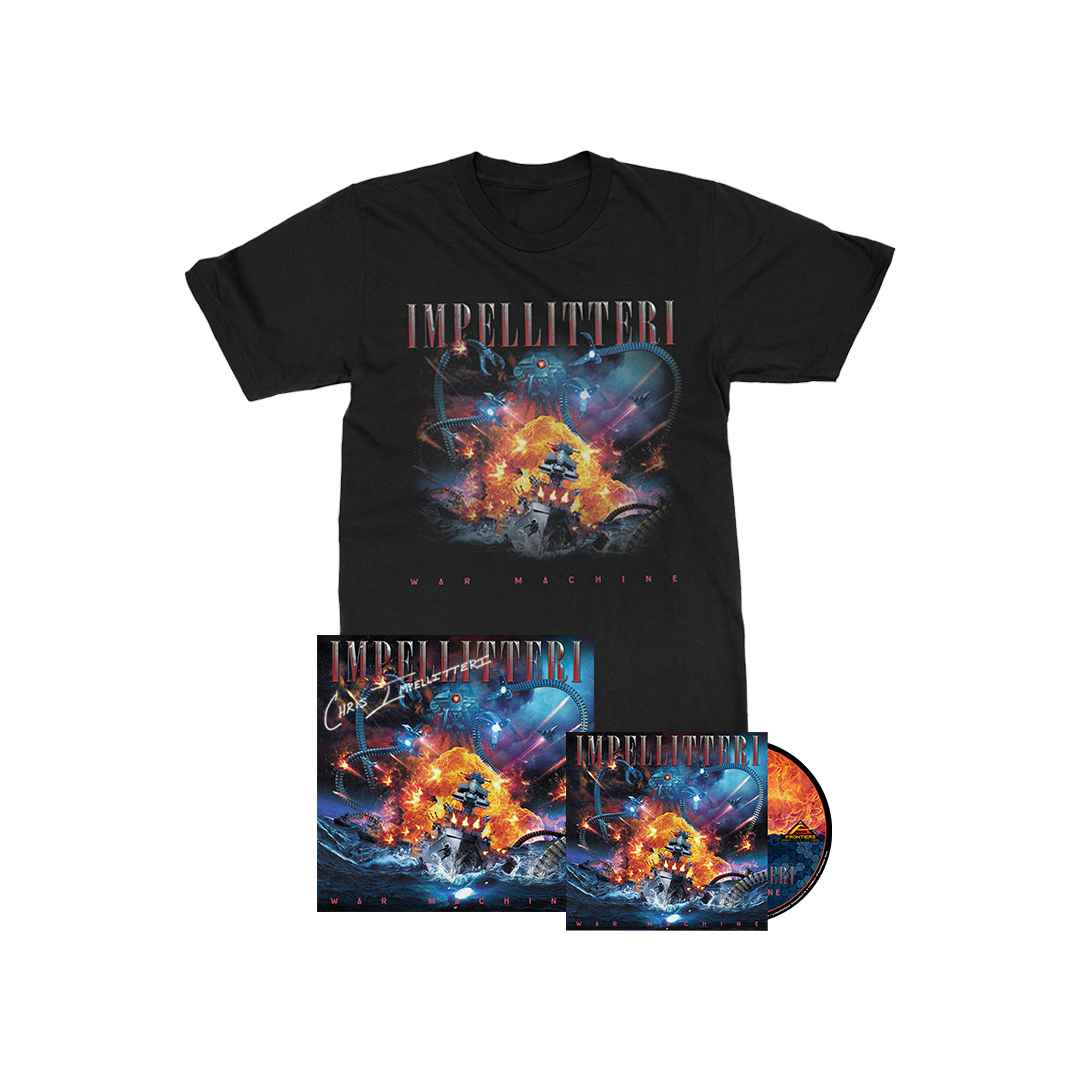 Impellitteri - War Machine - CD, T-Shirt, Art Card (signed)