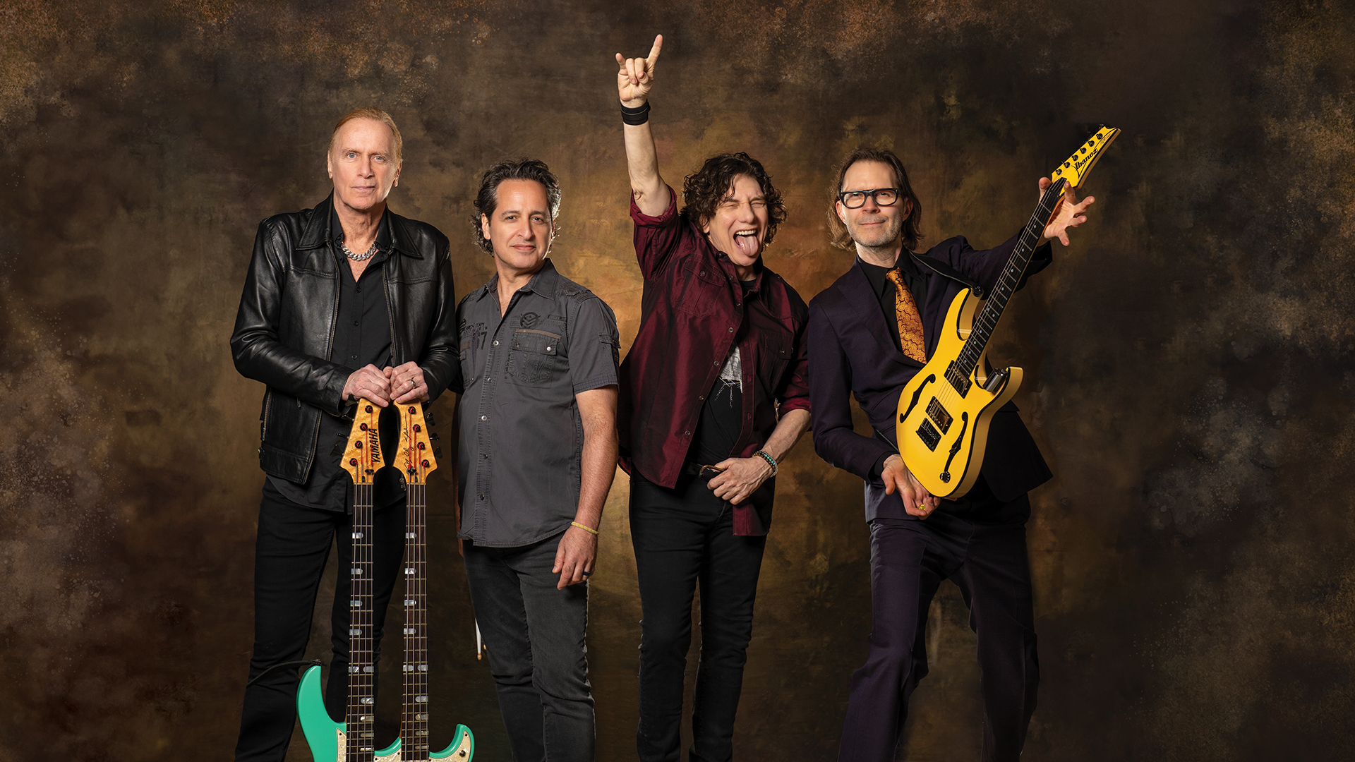 Band Members from Mr. Bing standing together holding guitars