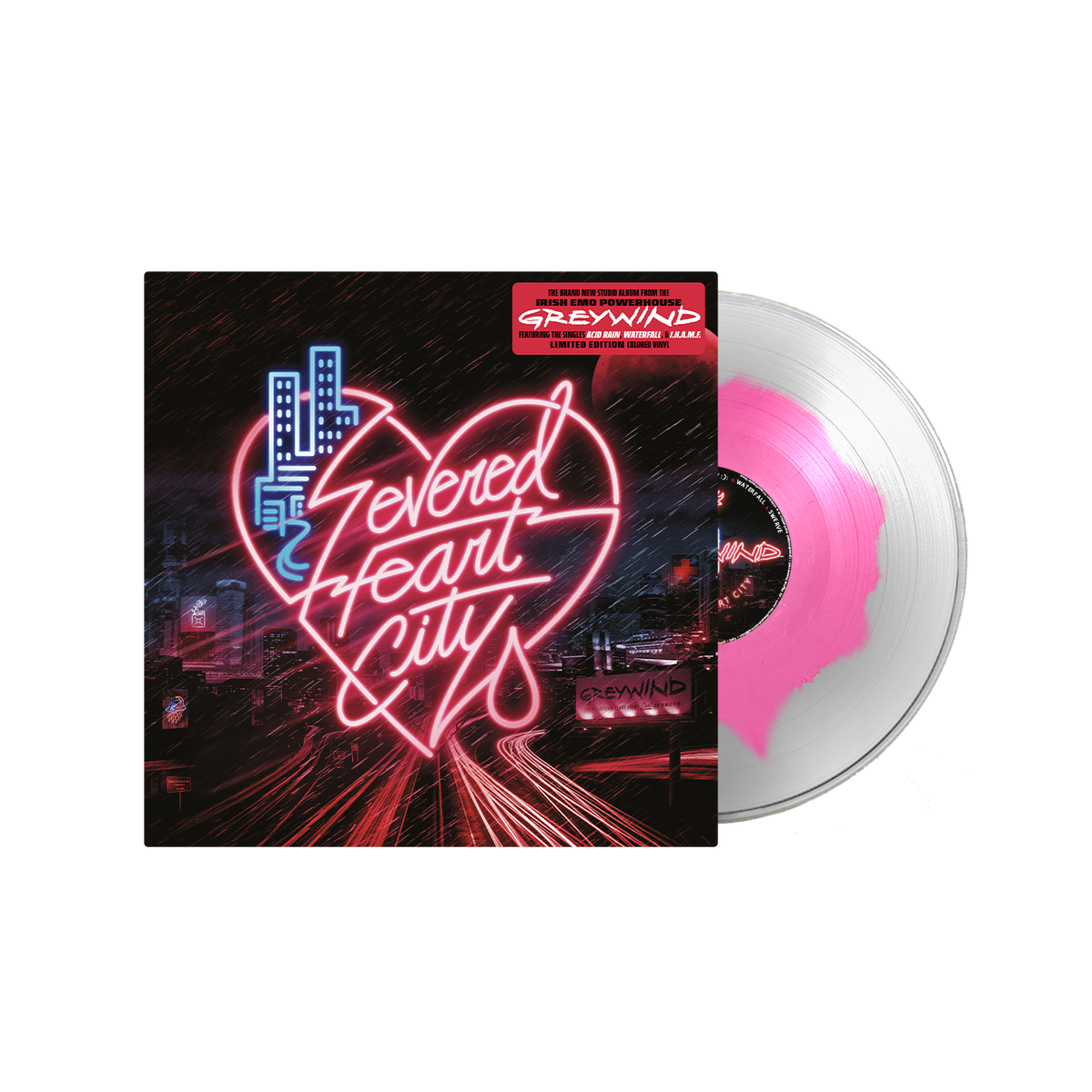 Greywind - Severed Heart City - Crystal Pink Corona LP