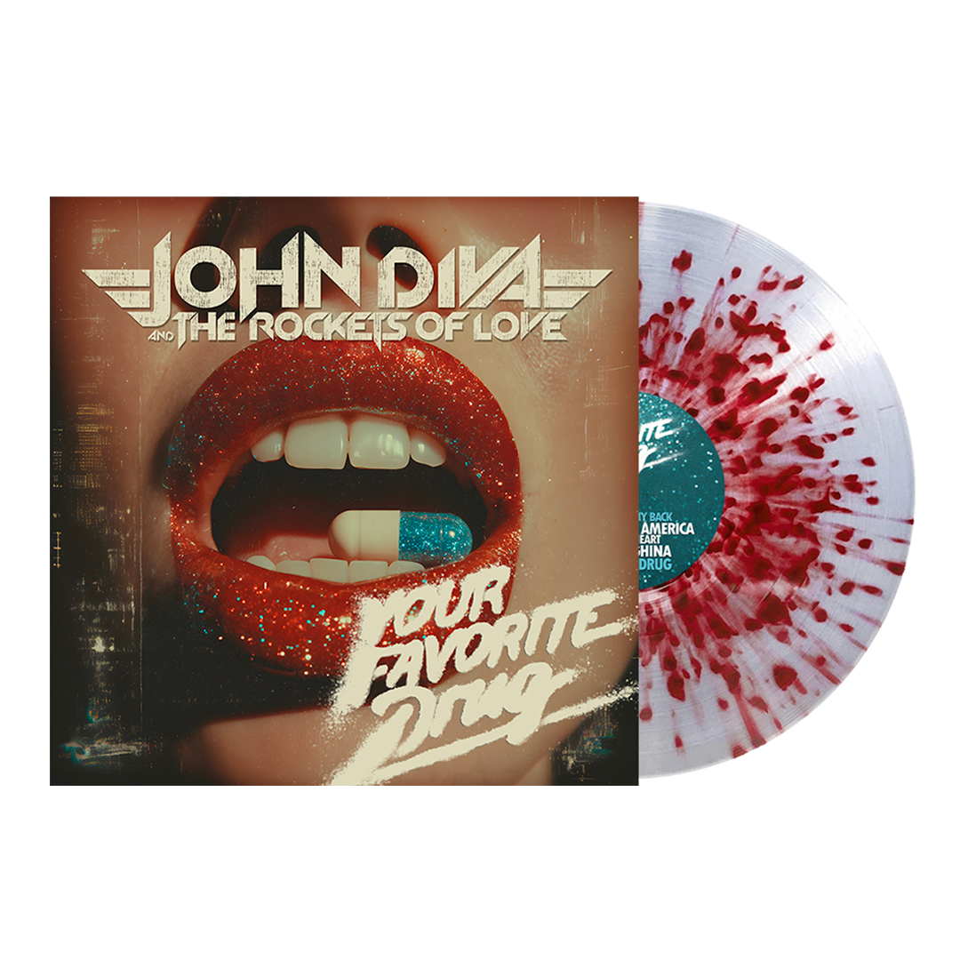 John Diva & The Rockets of Love - Your Favourite Drug - Crystal Red Splatter LP