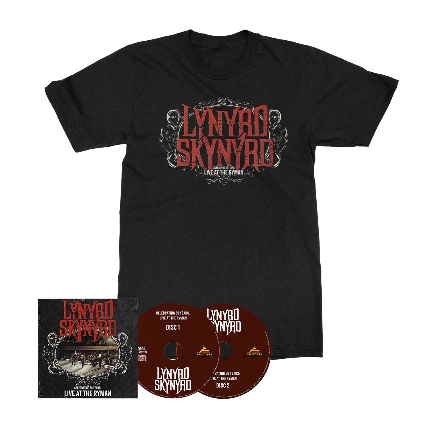 Lynyrd Skynyrd - Celebrating 50 Years - Live At The Ryman - 2xCD Merch Bundle
