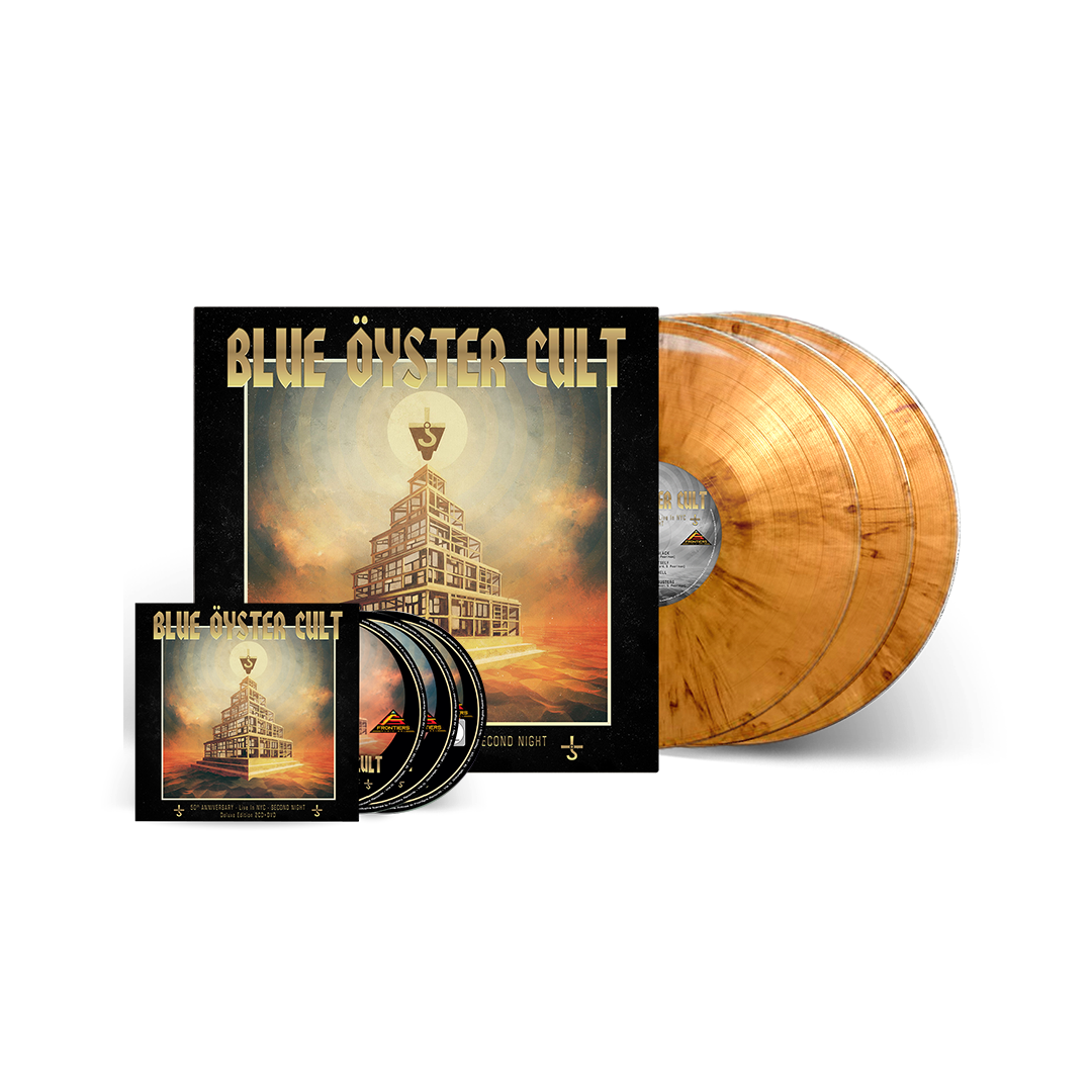 Blue Öyster Cult 50th Anniversary Live: Second Night - 2CD/DVD + 3LP Orange Marble Vinyl Bundle