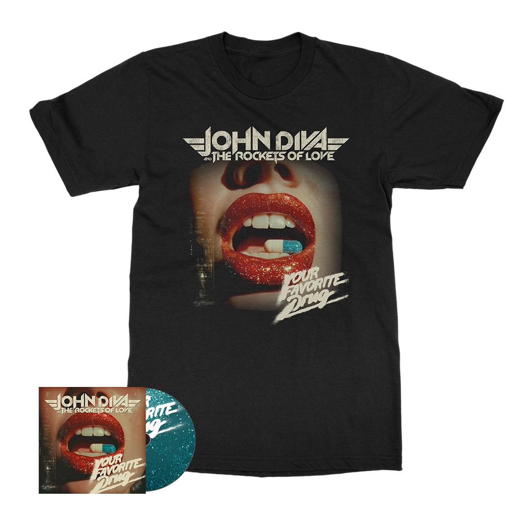 John Diva & The Rockets of - Love Your Favourite Drug - CD Merch Bundle