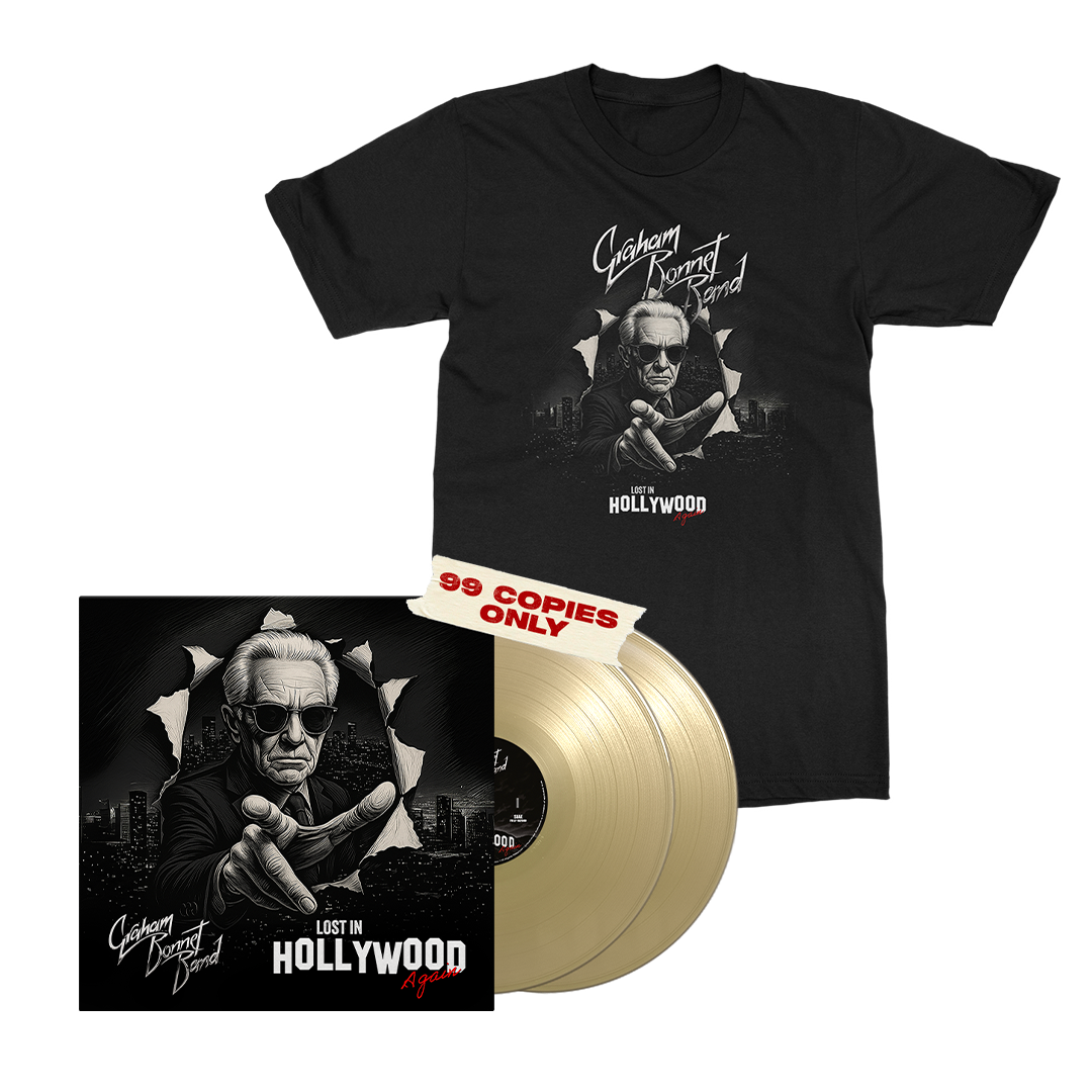 Graham Bonnet Band - Lost In Hollywood Again (Live) - Gold Vinyl + Tee Bundle