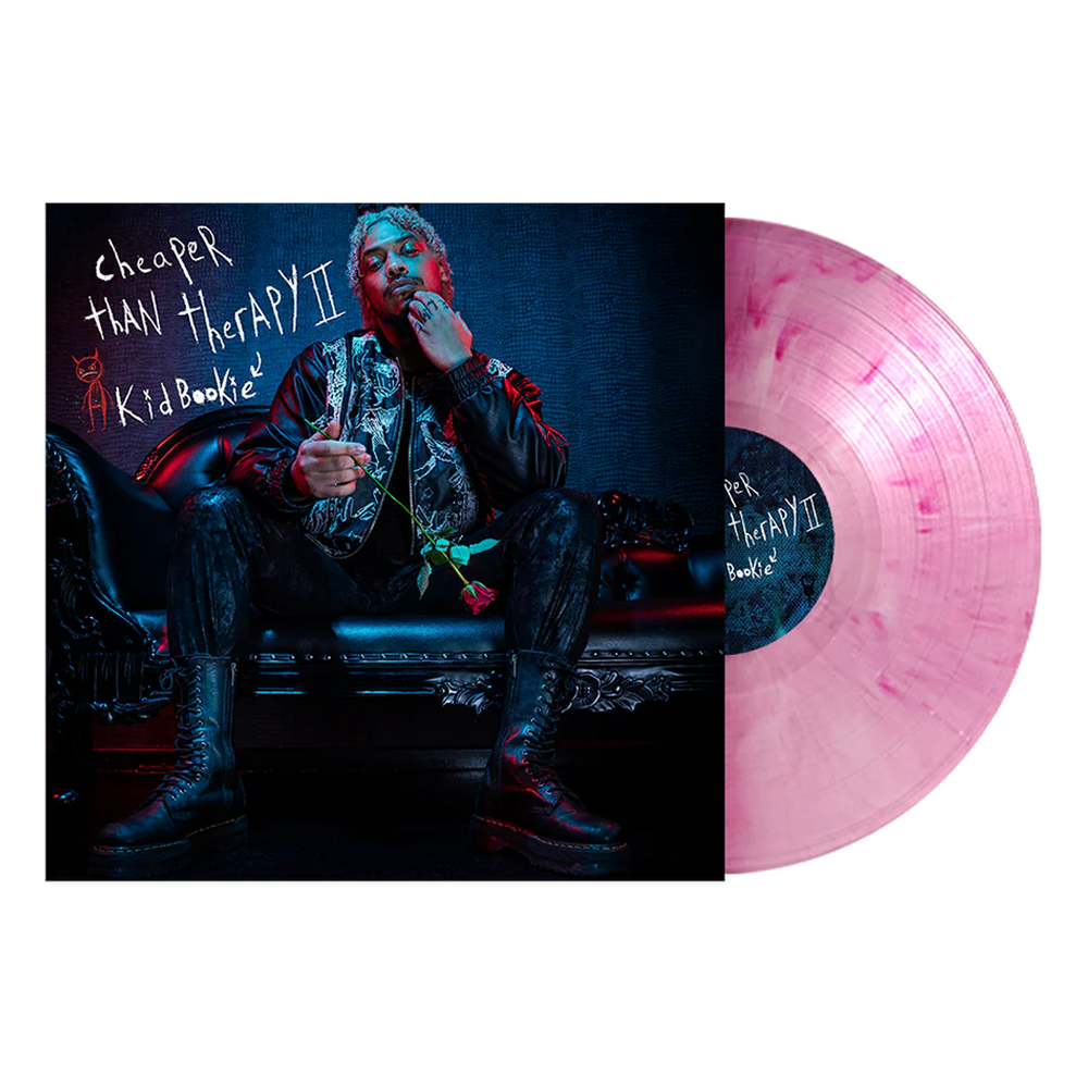 Kid Bookie - Cheaper Than Therapy II - Opa Red Pink Marble LP