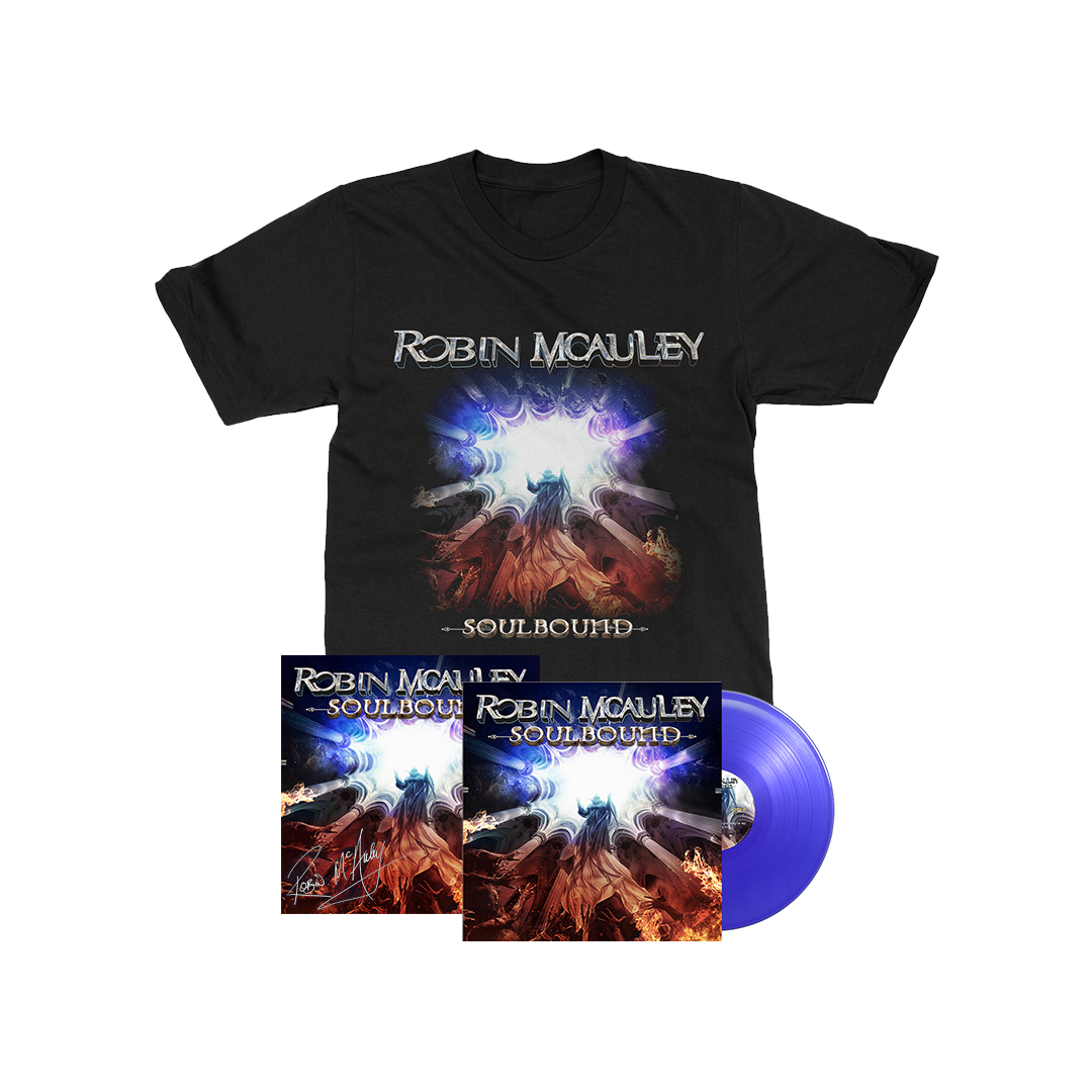 Robin Mcauley - Soulbound - Blue LP, T-Shirt, Signed Art Card