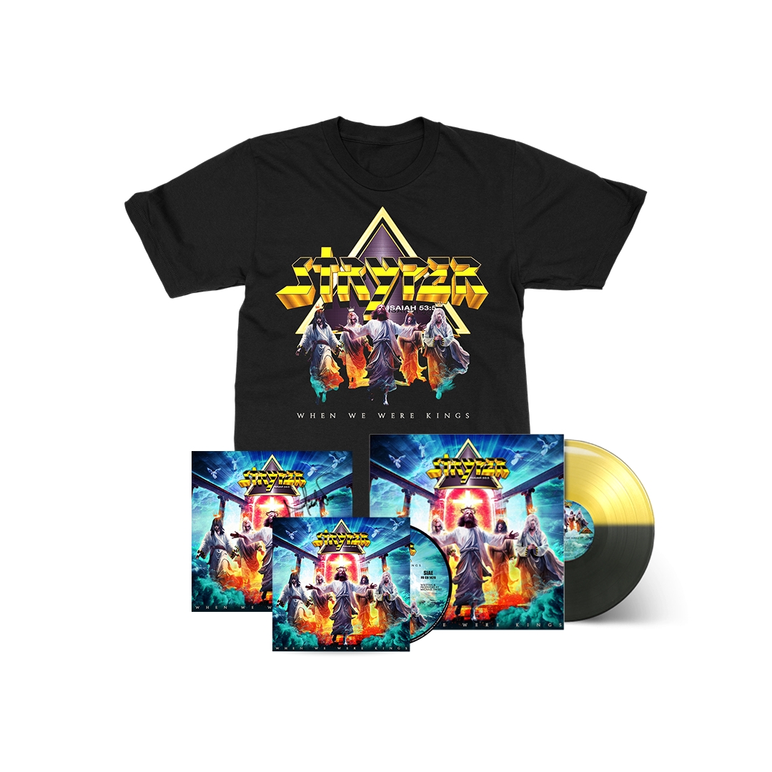 Stryper - 'When We Were Kings' CD / Vinyl (Black Yellow Split) / T-Shirt / Art Print (Signed By Michael Sweet)