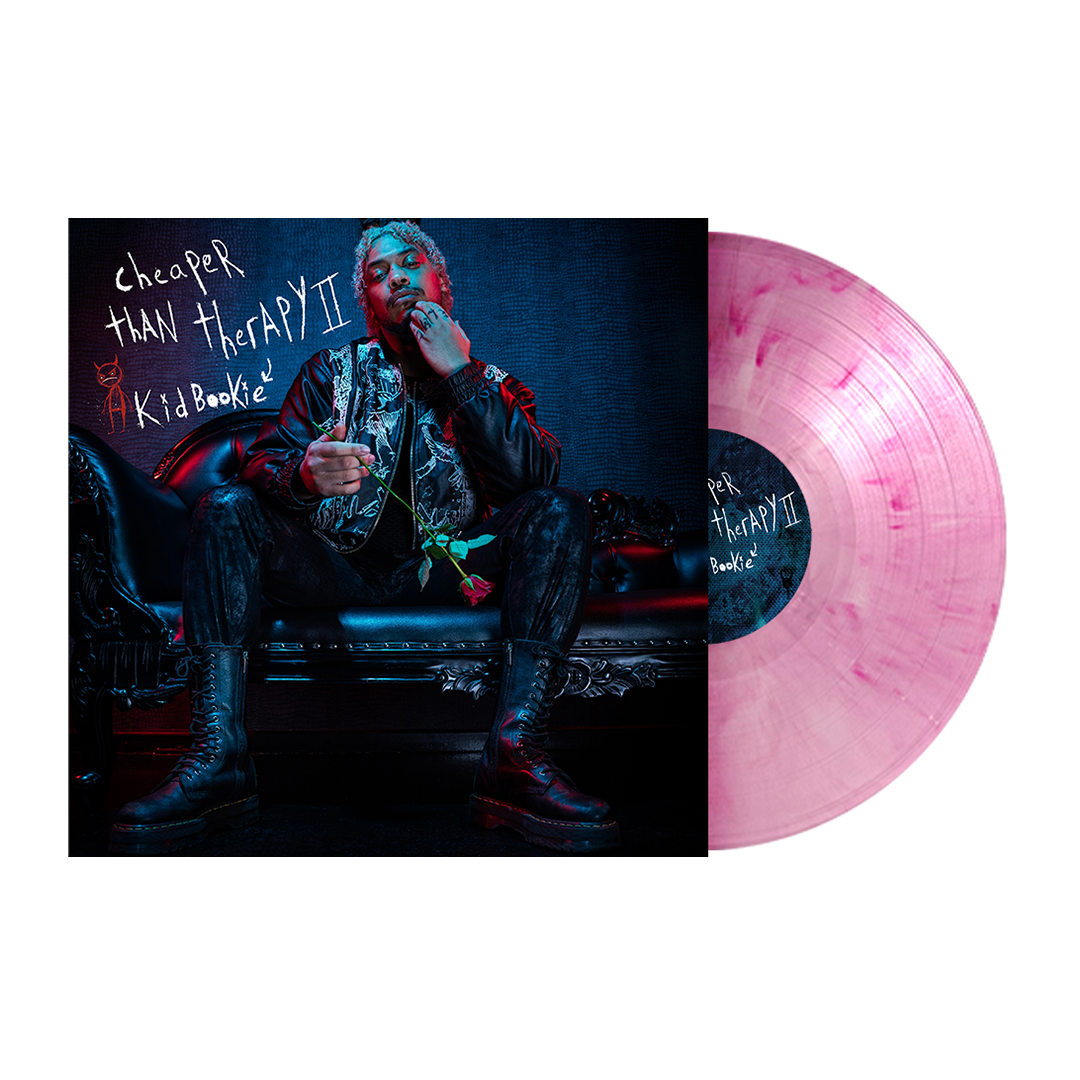 Kid Bookie - Cheaper Than Therapy II - Opa Red Pink Marble LP